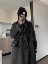 服内胆毛呢外套女中长款2025冬装新款小个子加厚羊毛呢子大衣