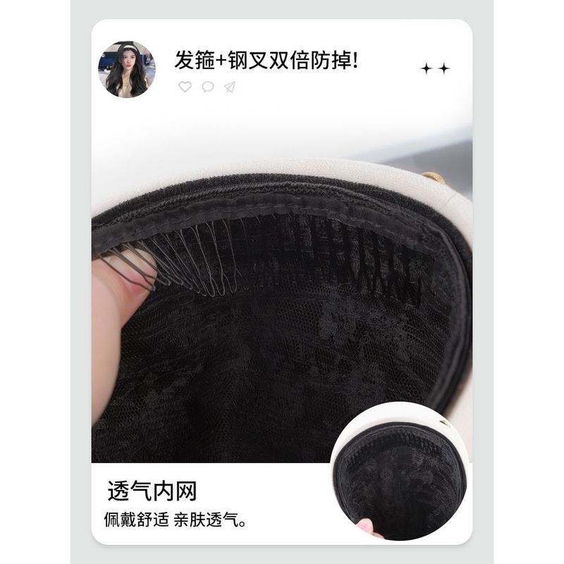 若蘭かつら長髪ツバキのカチューシャかつら一体自然な長いカールu型半分カバーはかつらを取り外すことができます。|undefined