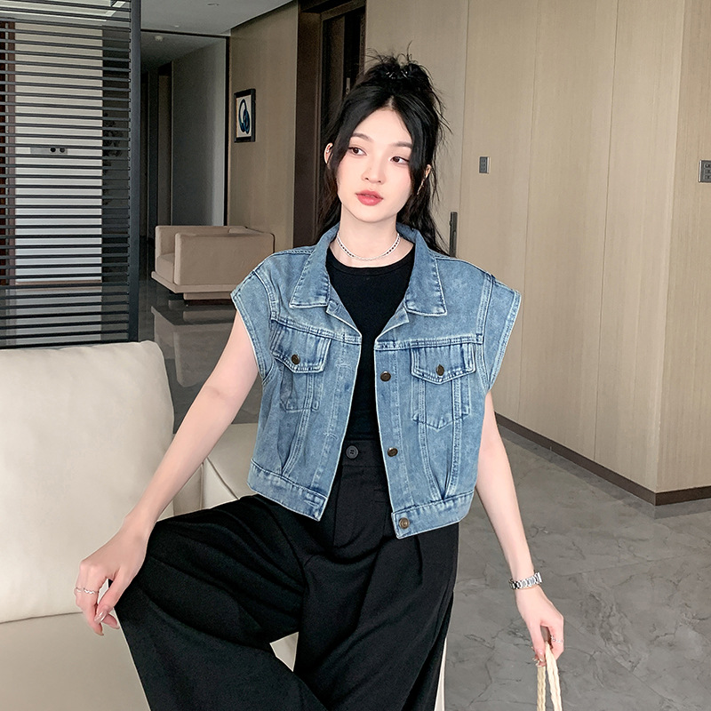 Real Shot Real Price~ Denim Vest for Women, New Summer Style, Loose and Fashionable Design, Sleeveless Vest, Vest Top