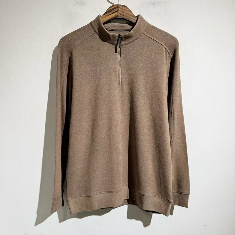 2025 Autumn New Outdoor Functional Style Half-Zip Stand Collar Wool Pullover Sweatshirt Men's Fleece Pullover Trendy