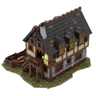 Moc-114686 Modular Building: Medieval House and Farm and Interior Structure 3124 Particle Number
