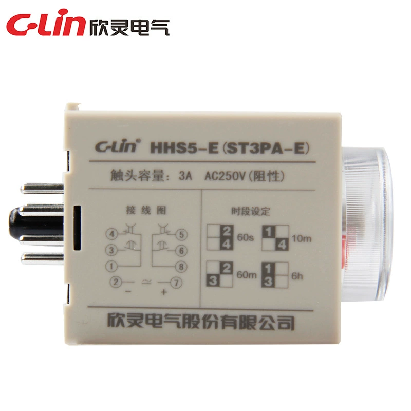 Реле задержки C-LIN Xinling HHS5-E (ST3P A-E) 60s/10m/60m/6H JSZ3A-E