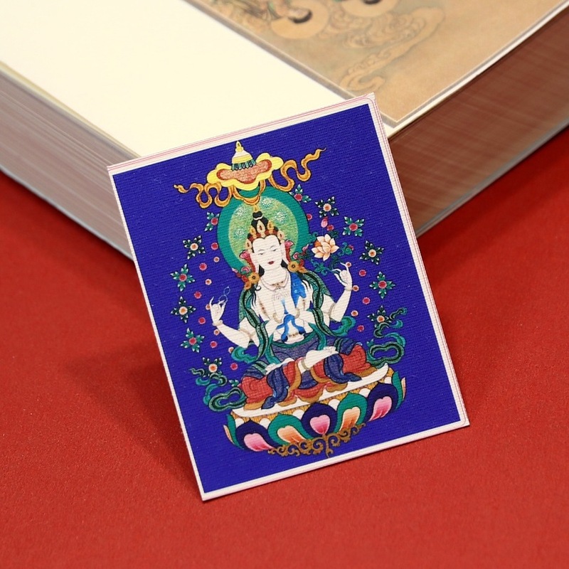 西藏式唐卡八大守护画芯卡心各种题材批发可定图可手绘描金|undefined