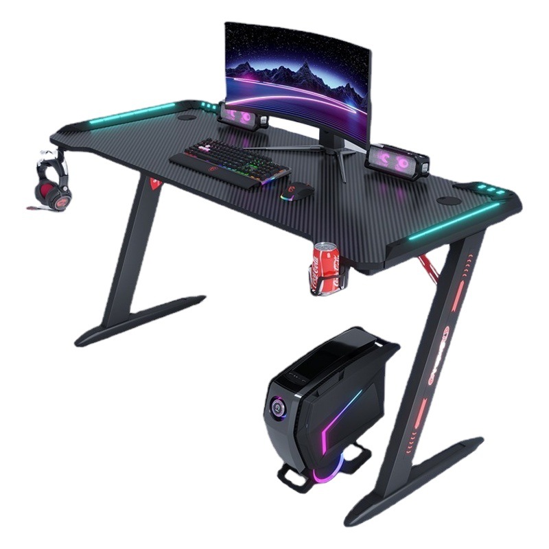 Escritorio gamer para computadora con luces RGB image 1