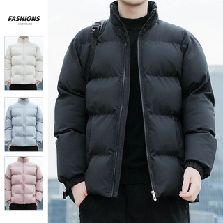 棉衣男2022秋冬新品街头潮牌ins纯色面包服简约加厚棉袄保暖外套
