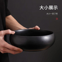 中式路宝黑茶洗家用大号茶洗缸水盂水洗杯洗茶配件茶桌花瓣建水缸