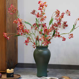 侘寂风陶瓷花瓶手工简约中古瓷瓶落地摆件客厅水培插花器高级感