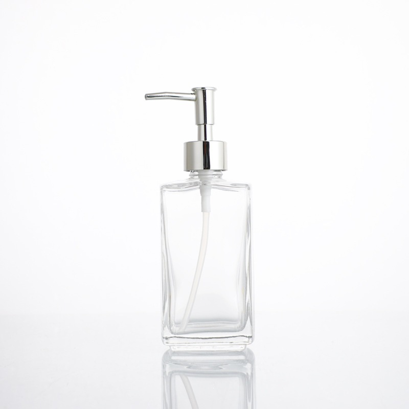 Botella de desinfectante para manos Botella de vidrio acondicionador de cabello champú de hotel Botella transparente de presión doméstica botella dividida de gel de baño image 19