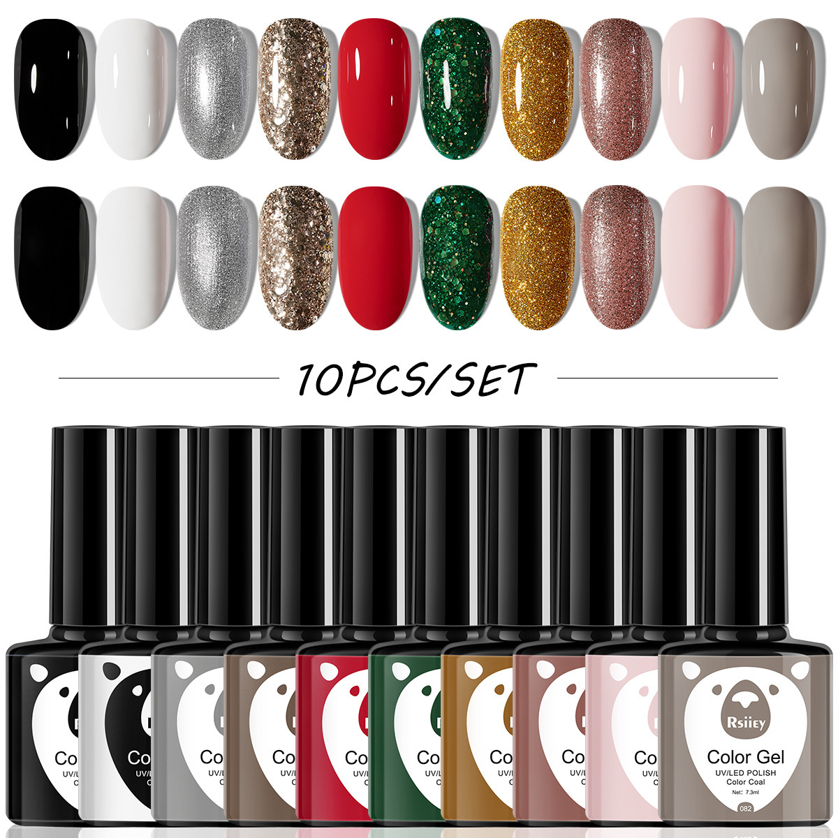 Nail Art Navidad 10 color esmalte de uñas traje de pegamento popular nude lentejuelas UV fototerapia pegamento esmalte de uñas traje de pegamento tienda de uñas