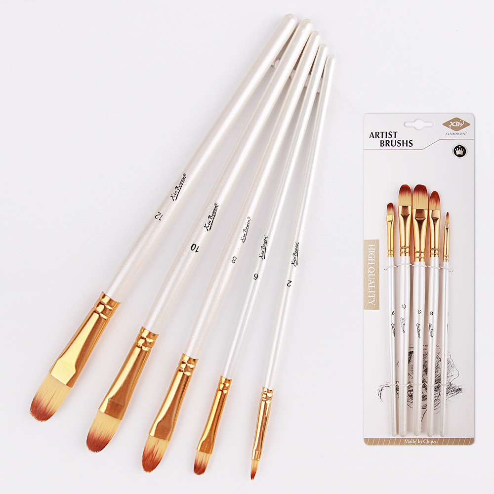 Acuarela transfronteriza 5 pincel conjunto de pincel estudiantes principiantes pintando pincel de pintura pincel de aceite al por mayor