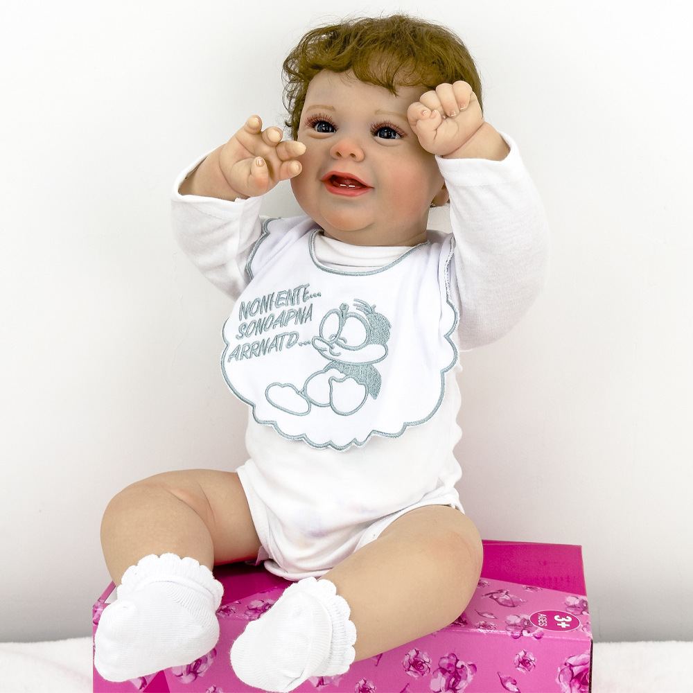Muñeca gorda de 22 pulgadas para niños muñecas pesadas regalos de simulación lindos juguetes caseros