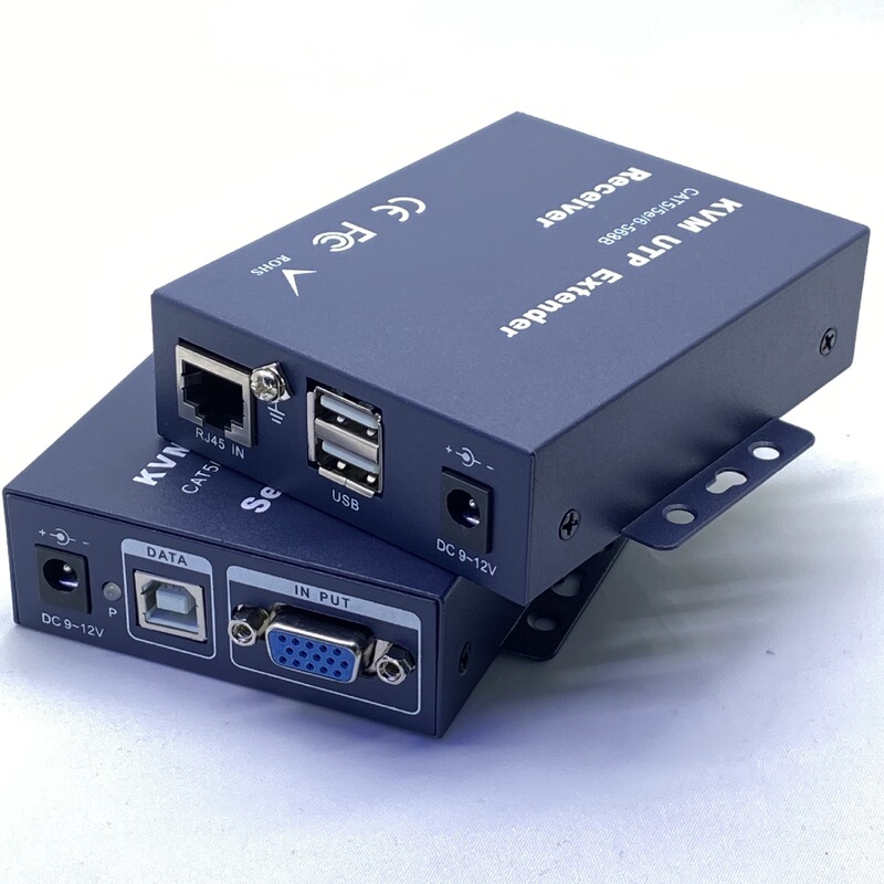 100m Vga Extender Supports USB High-Definition Kvm 100m Network Cable Rj45 to Vga Signal Transmitter