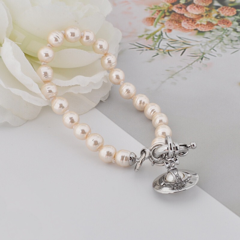 Queen Mother Vivian's Exquisite Pearl Saturn Bracelet for Women, Light Luxury, Fashionable, Niche, Versatile Bracelet, Women's Jewelry Queen Mother Vivian's Exquisite Pearl Saturn Bracelet for Women, Light Luxury, Fashionable, Niche, Versatile Bracelet, Women's Jewelry