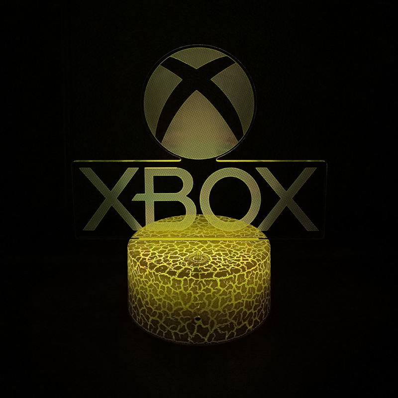Creativo e-sports atmósfera luz juego manejar 3D luz de la noche XBOX luz decorativa LED7 color contaminación lumínica fábrica de ventas directas