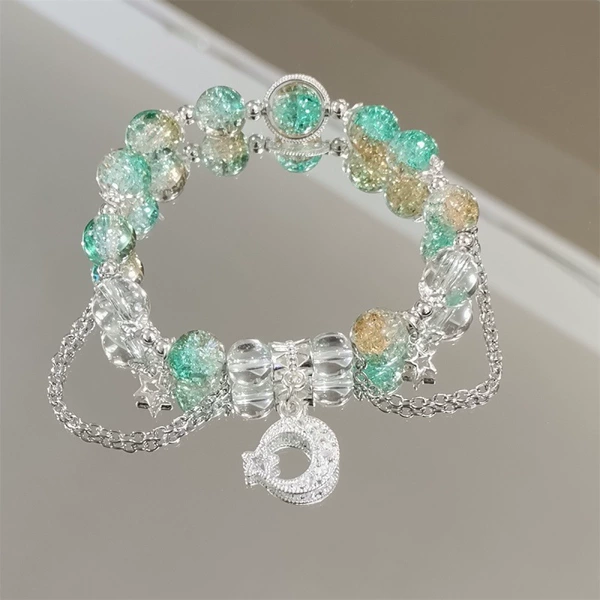 S080-Starry Moon Green Bracelet#SZ638