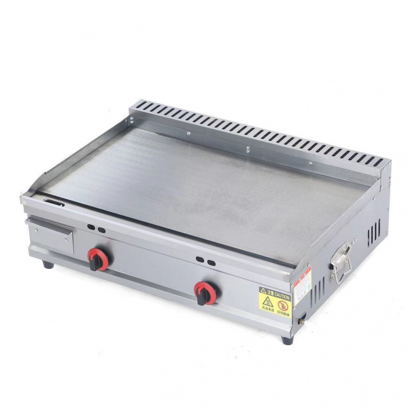 horno de hierro de hierro de hierro de gas comercial horno de cocción horno de fritura todo en uno horno de calamar de fideos fríos máquina de agarración de pastel de mano gas