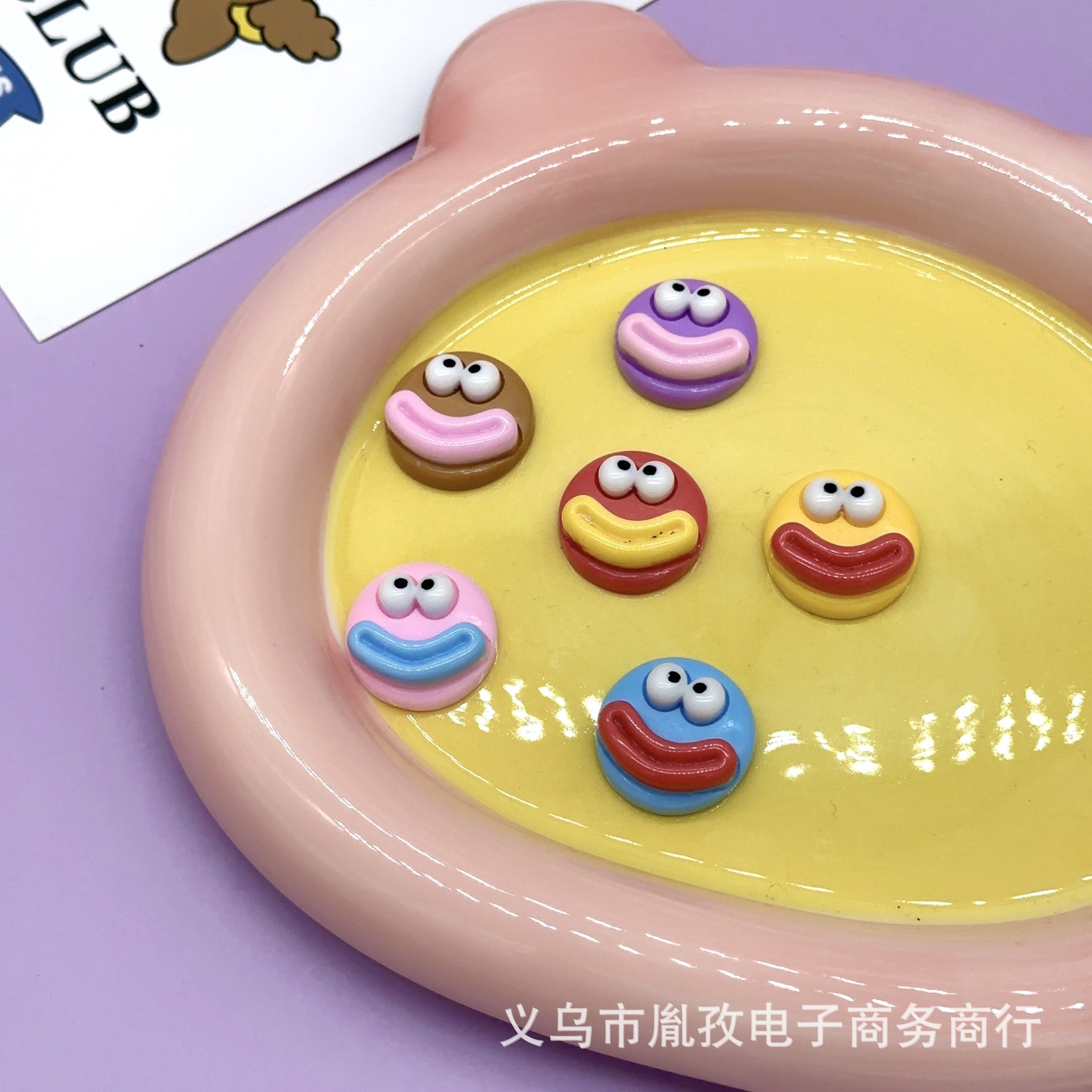 Nuevos dibujos animados extraños boca de salchicha crema adhesivo resina diy accesorios hechos a mano pinzas de cabello accesorios para el cabello material de teléfono móvil