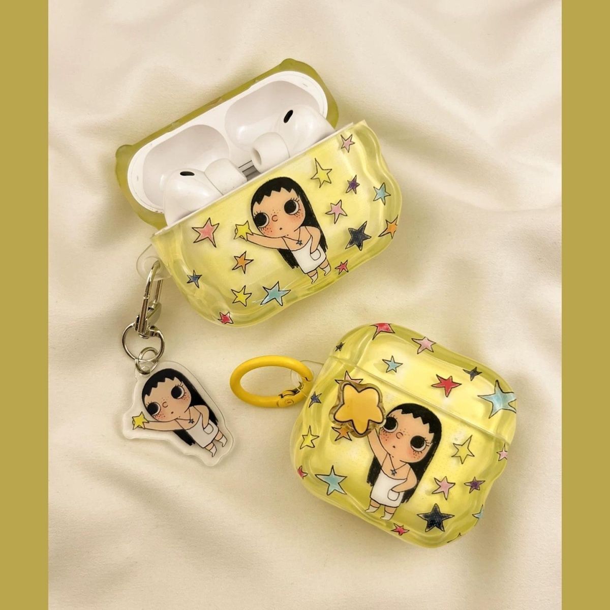 Pantalla completa Star Xiaoyu es adecuado para AirPods 4 generación, estuche de protección Bluetooth Airpodspro3 / 2 auriculares 5 generación
