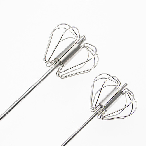 Stainless steel semi-automatic egg beater home use egg cream flour mixer push-type manual egg beater