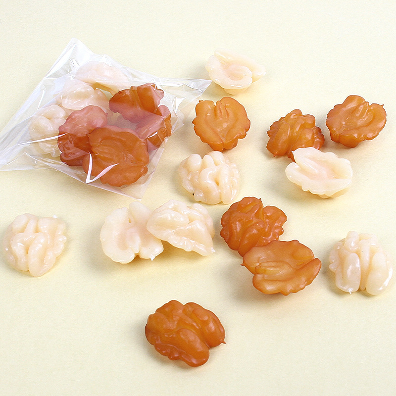 PVC simulation mini walnut nut food model dietary recipe cognitive small ornaments handmade material accessories