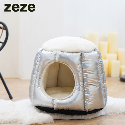 zeze太空舱猫窝冬季保暖封闭式猫咪用品可洗猫别墅房子宠物猫咪床