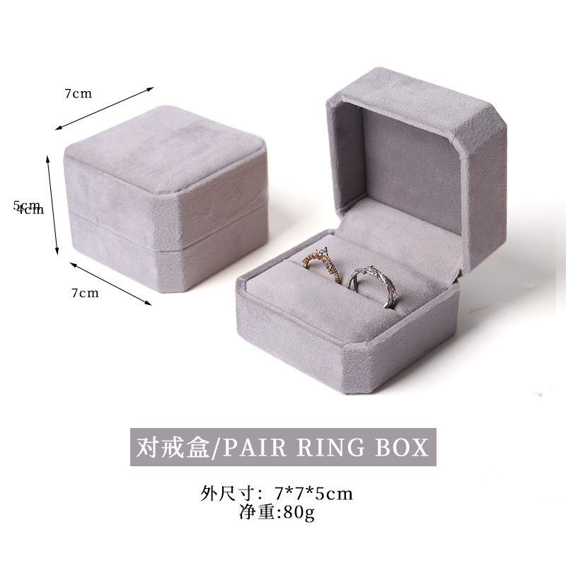 Nuevo joyero octogonal de terciopelo, caja para pendientes y anillos para el 25 aniversario, caja para guardar collares, pulseras y brazaletes con un toque de alta gama. image 8