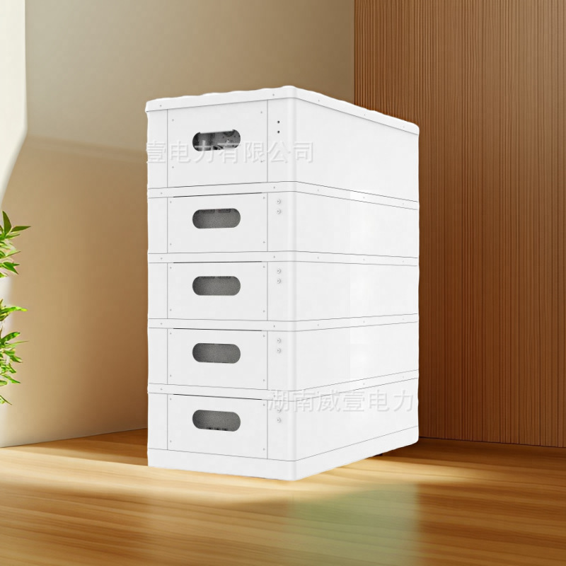 48V 51.2V离网型家用太阳能储能电源系统200AH可堆叠电池带防水