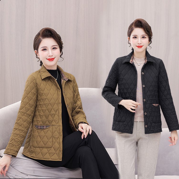 中年妈妈上衣冬装棉衣外套短款中老年人冬季棉服女士新款小棉袄女|undefined