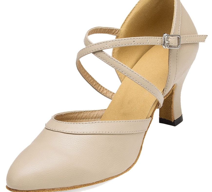 Zapatos de baile latinos verdaderos zapatos de baile modernos de tacones altos de baile de baile de baile de baile suave un cabello