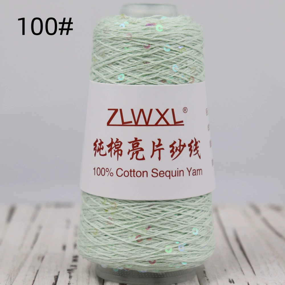 С Sequин хлопчатобумажная пряжа (ZLWXL) 50 г моток, 400 м, нашивочные стразы