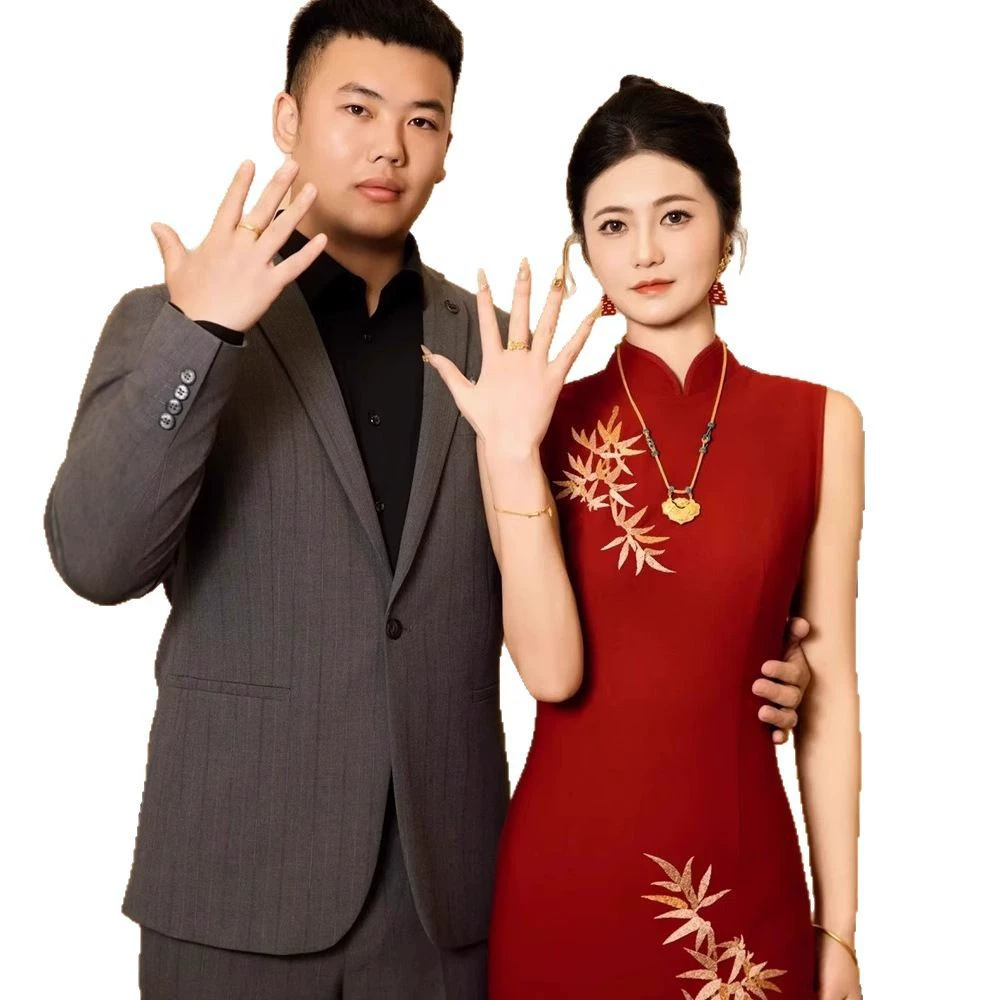 Summer evening dress for bride, long cheongsam, elegant skirt, fitted