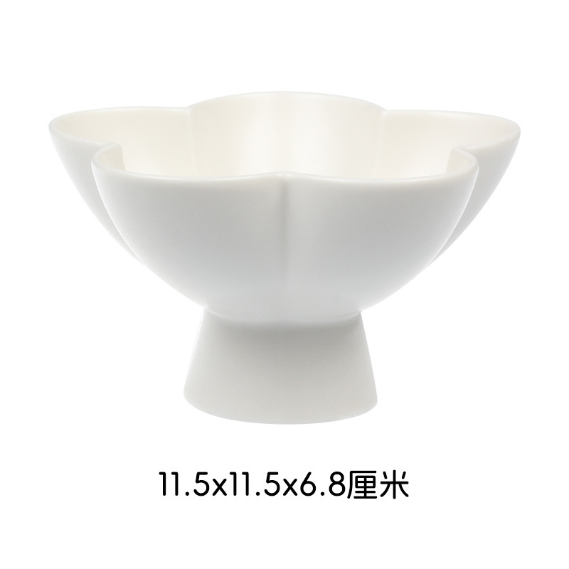 白磁クラフト、シンプルスタイル、高級感、創作花の賛歌、陶磁器食器セット、お手入れ簡単食器セット|undefined