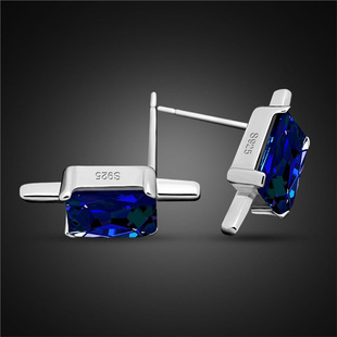 Men's Earrings, the Star of the Sheep, the Same Style as Lin Zhiying's Earrings, Diamond-Encrusted Korean Style Silver Earrings
