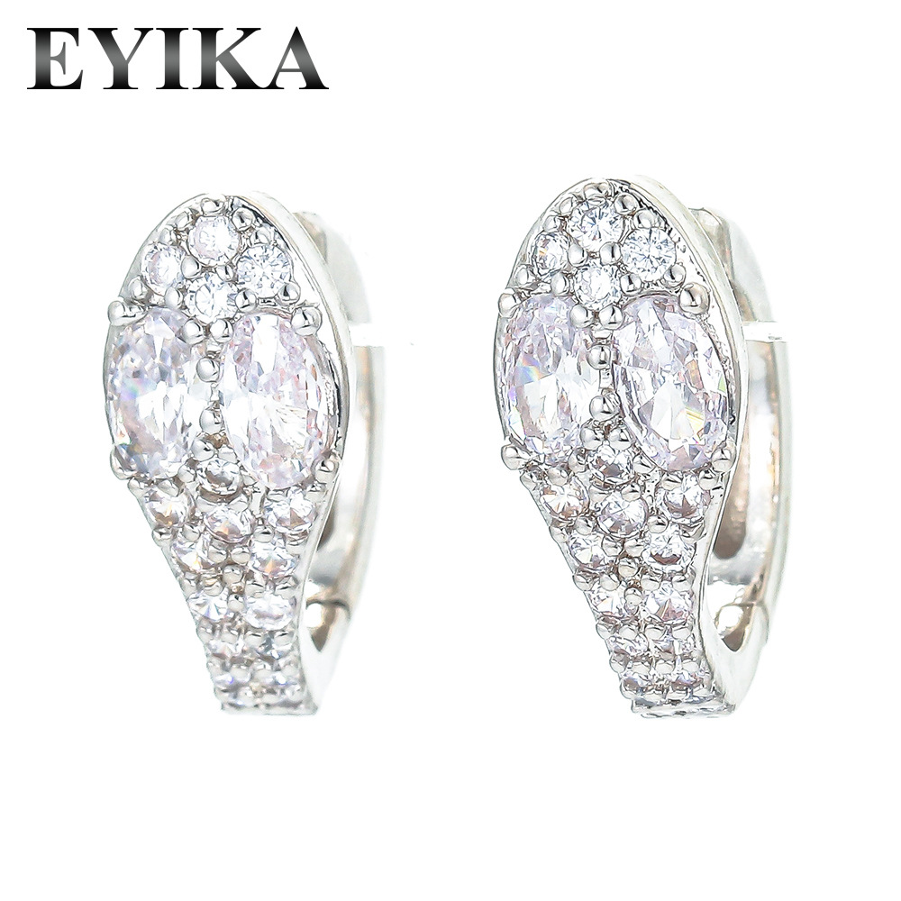 10g Weight Simple Snake White Gold Copper Earrings