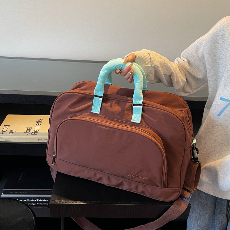 大容量拉杆包短途登机包男女旅行折叠收纳袋带轮子拉杆软包手提包