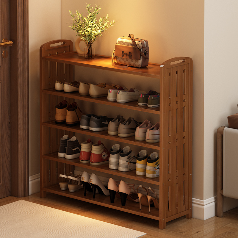 puerta de entrada doméstica multicapa puerta de entrada Nan bambú estante de almacenamiento de artículos de alquiler dormitorio simple gabinete de zapatos