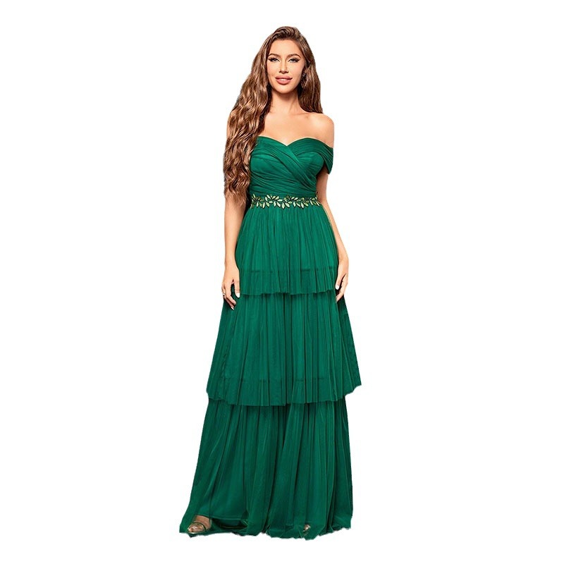 Abbigliamento da donna Abito da sera Top a tubino Nuovo stile Abito da sera per celebrità Bellissimo design Abito in rete Consegna in un unico pezzo_voghion.com