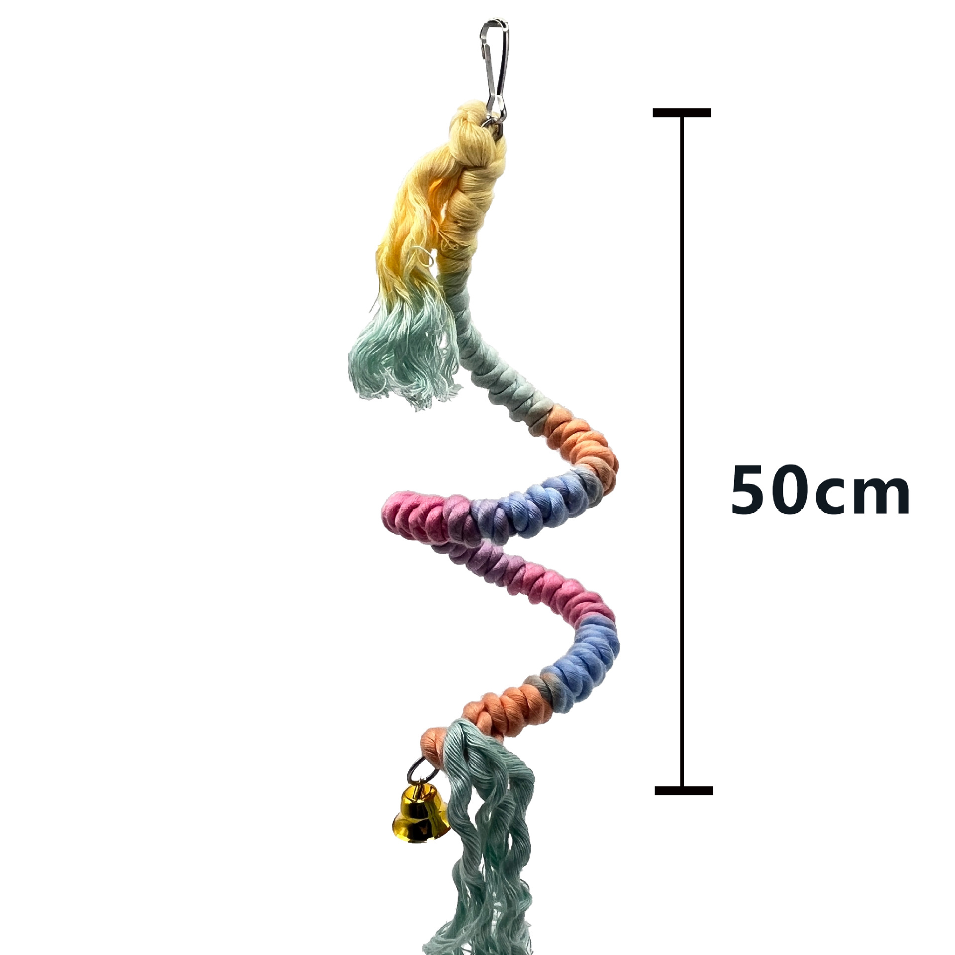 Parrot Toy Macaron Gradiente Color Colorido Cuerda de algodón Cuerda de escalada Cuerda de escalada giratoria Colgante de decoración de jaula de pájaros image 6