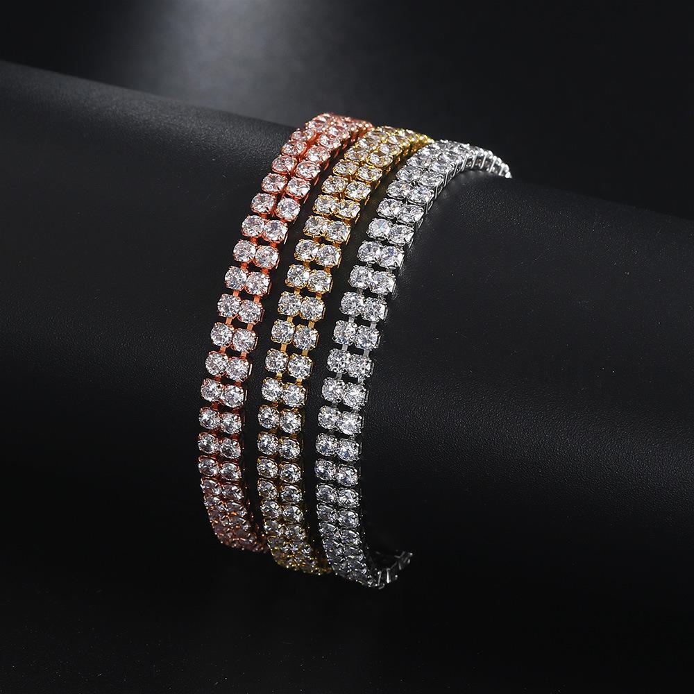 Fashion Geometric Copper Zircon Bracelets display picture 1