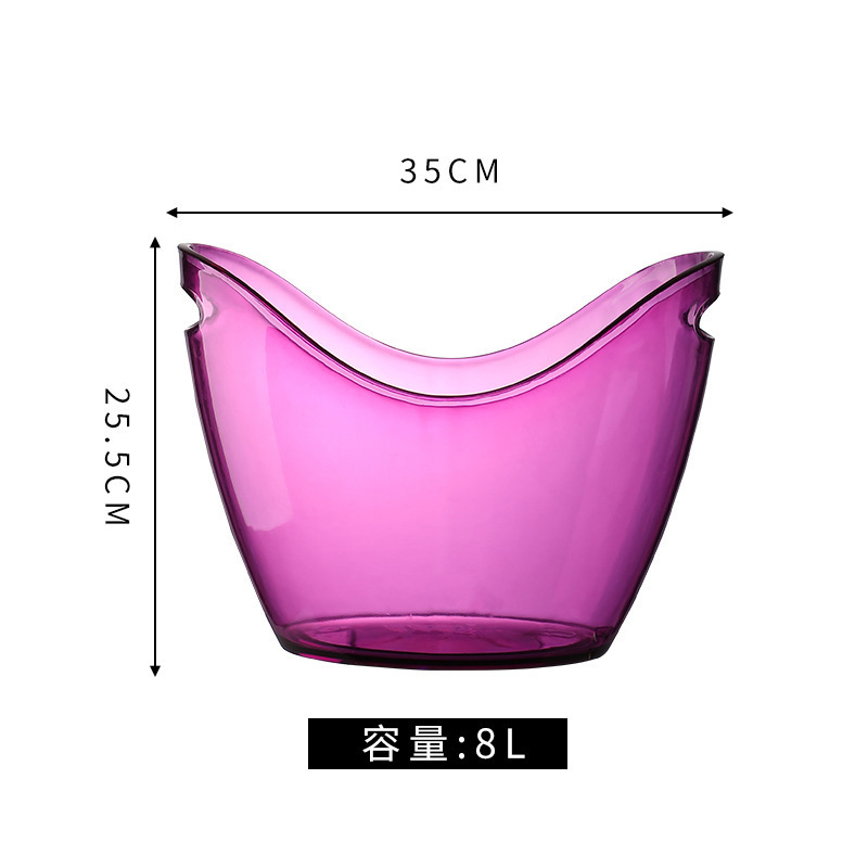 Barril de hielo acrílico de alto valor comercial barril de champán barril de plástico casero ktv barril de hielo pequeño barril de hielo