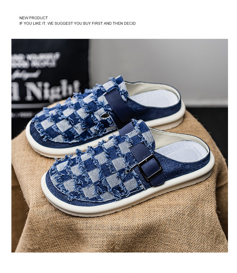 Dép sandal nam nửa gót không quai hậu, thoáng khí mùa hè, đế bằng nhẹ, size lớn 39–47 — BK 502m màu, BK 503m màu, BK 505m màu nâu, BK501 kaki chi tiết 13