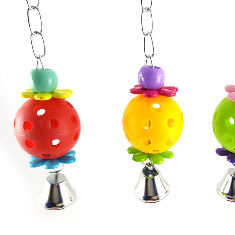 Small and medium-sized parrot toy egg Bell ball hanging pet bird toy ball bird cage accessories 18g