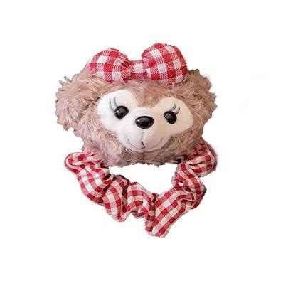 Anillo de cabello Shelly Mei, dibujos animados para mujeres, cuerdas de cabello encantadoras para jóvenes, dibujos animados jk, tocado de viento, anillo de cuero a cuadros rojos japoneses.