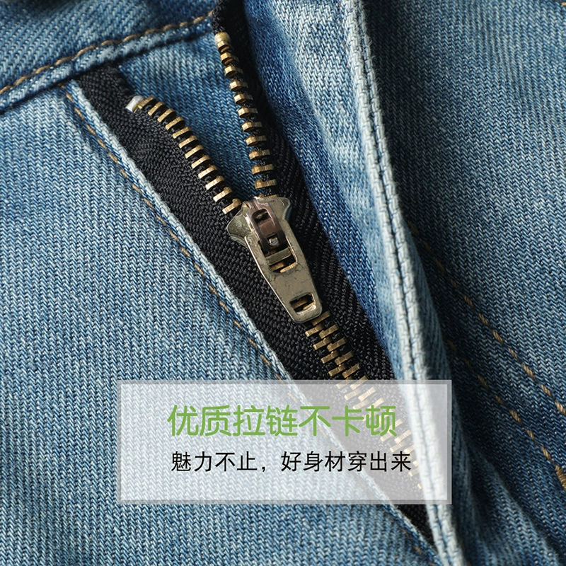 Джинсовые шорты (женские) A-line свободного кроя, тонкие, высокой посадки, синие