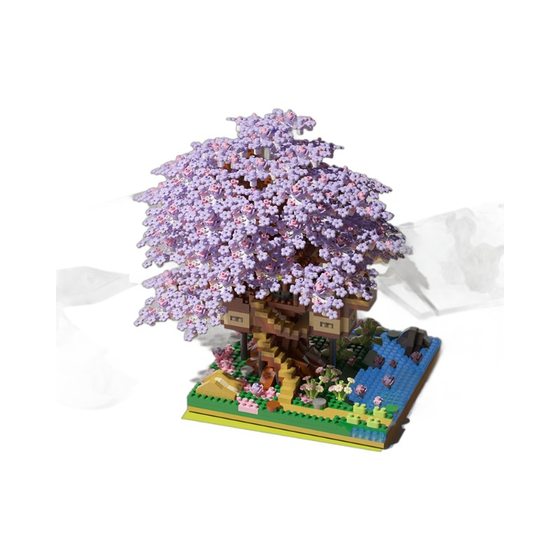 Jihui JIHUI Art High M2108 Cherry Blossom Tree House Building Blocks Educational Assembled Toys Children Boys Girls Cross Border