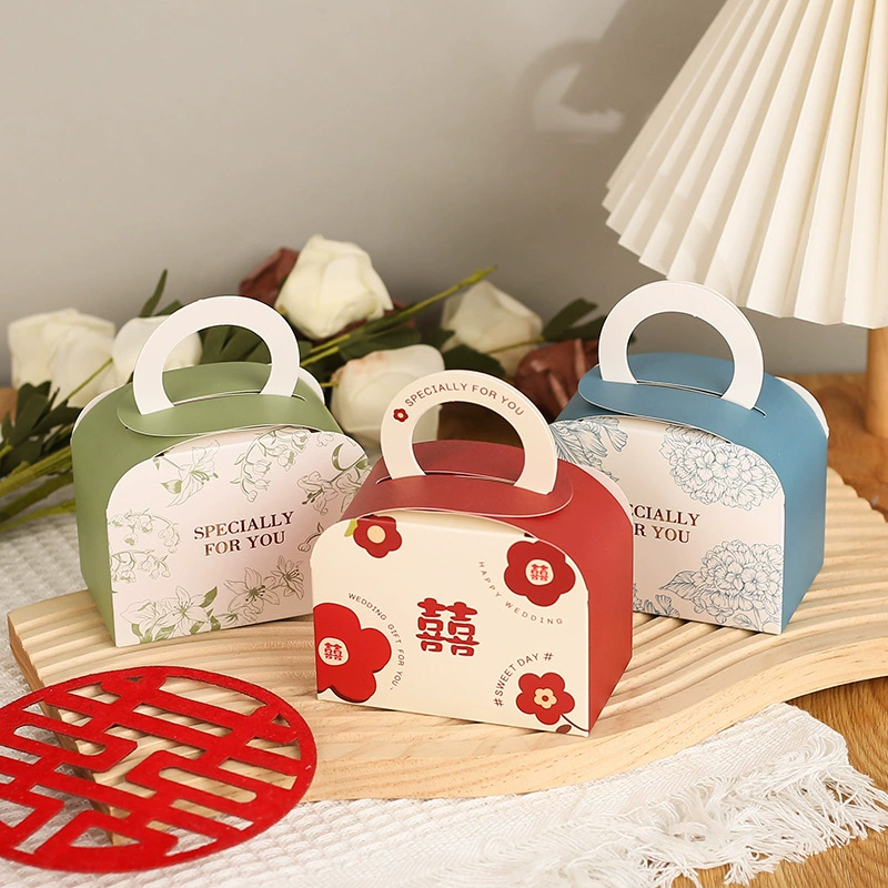 Маленькая Красная книга новая портативная коробка для конфет Свадебная помолвка мешок для конфет стол сахар Высококачественная ручная Подарочная коробка большая пустая коробка