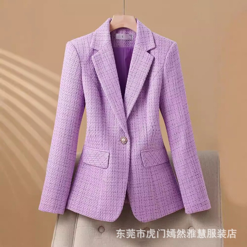 Short Blazer for Petite Women 2024 Autumn and Winter New Stylish Slim Wool Casual Suit