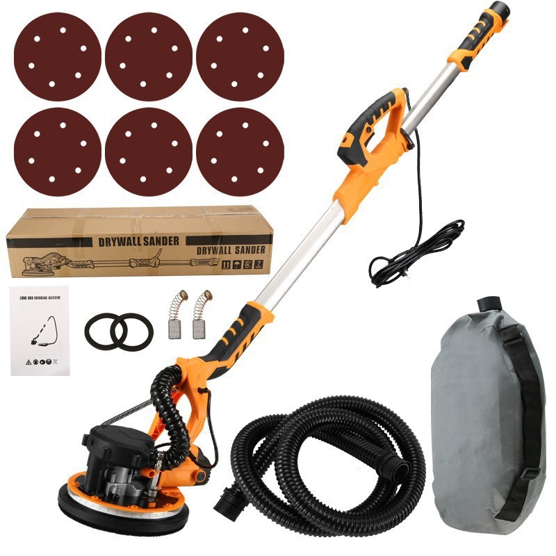Lijadora de pared de 9 pulgadas (225 mm), lijadora de masilla para pared, máquina de lijar, eliminación de polvo por succión automática, máquina pulidora de pared manual con doble luz. image 4