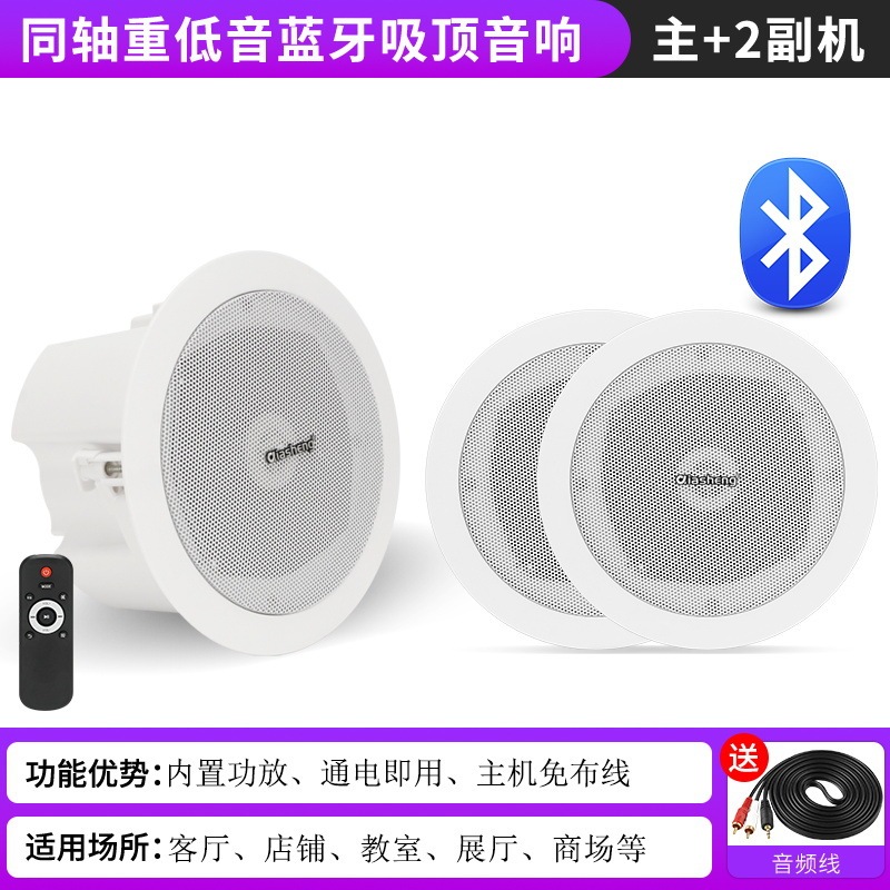 QIASHENGコードレスブルートゥース吸頂オーディオショップ専用天井ラッパ吊り天井埋め込み式重低音スピーカー|undefined