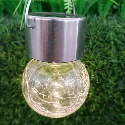 New solar outdoor garden light solar light spherical crack chandelier light hanging light garden landscape light waterproof